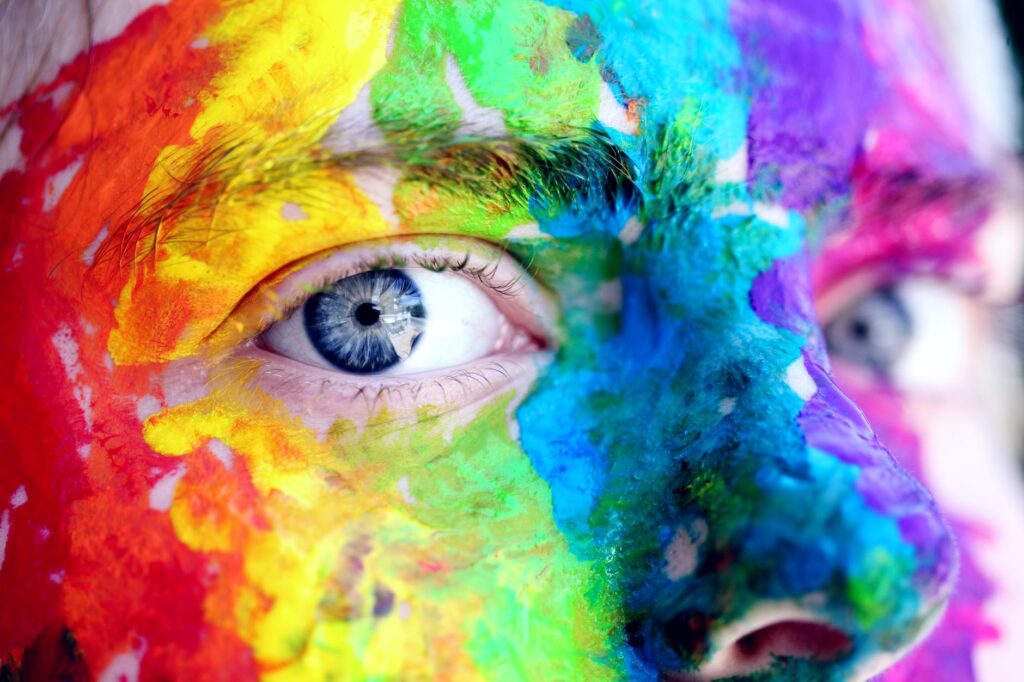 person with body painting. What is the importance of Gender Euphoria