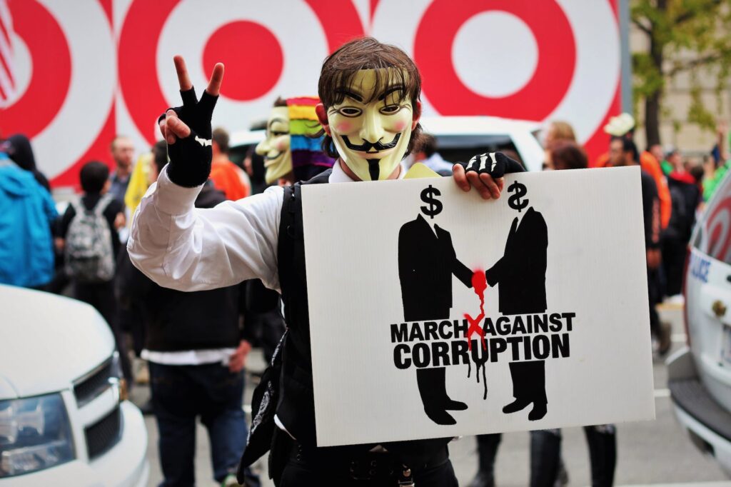 photo of person wearing guy fawkes mask. Why protest is important