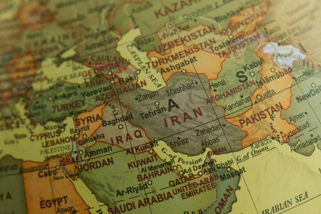 middle eastern countries in a world map. why freedom is important in Iran