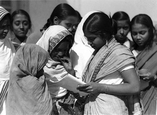 This pic was taken when Literacy Day was observed in India in 1947. Credit: Photo Division, Govt. of India. South Asian Heritage Month
