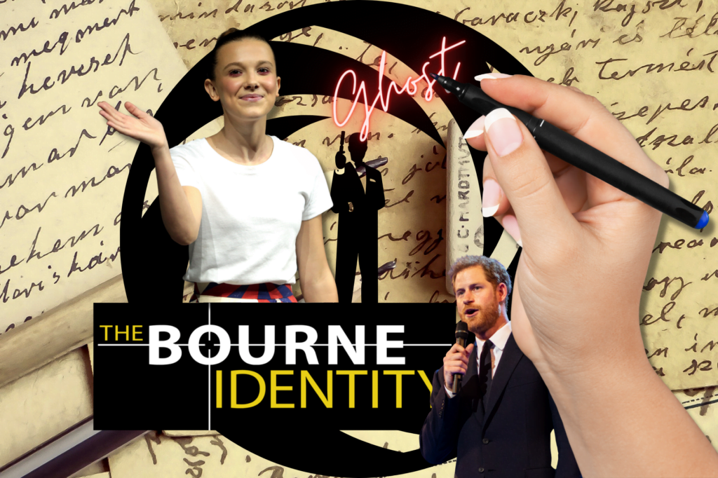 Famous books by ghostwriters include Millie Bobby Brown's Nineteen Steps, James Bong, Bourne series and Spare by Prince Harry