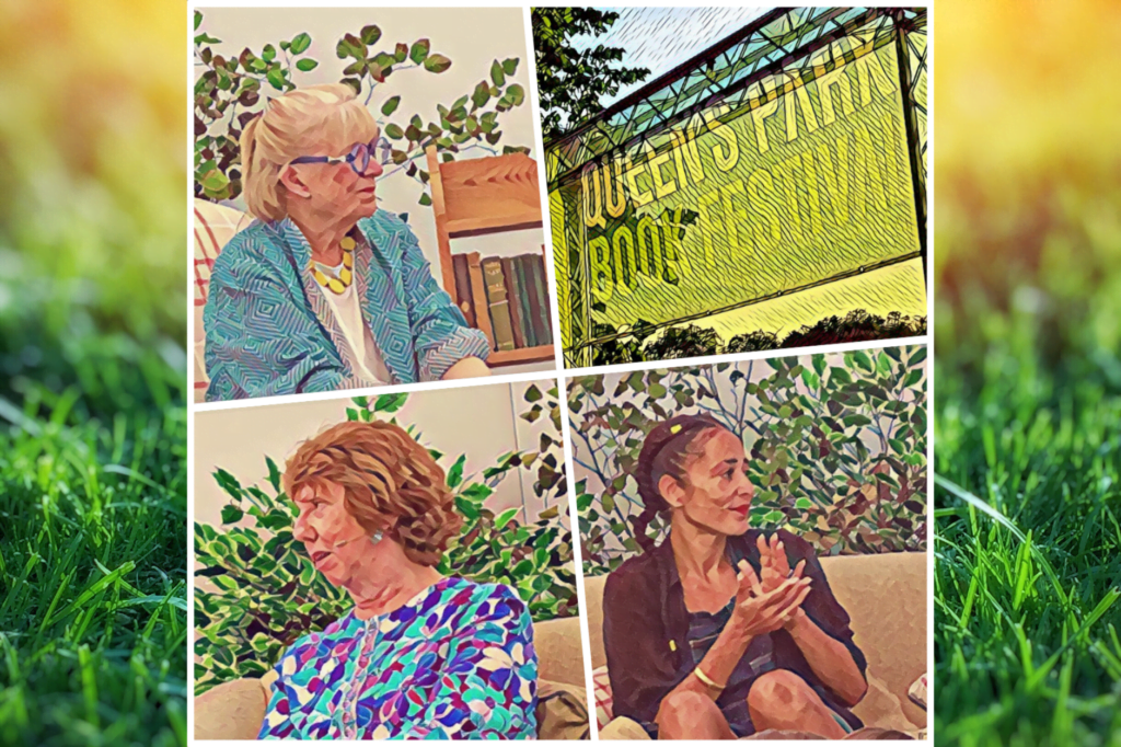 Queen’s Park Book Festival, graphics of authors who joined including Polly Toynbee, Catherine Ashton and Zadie Smith