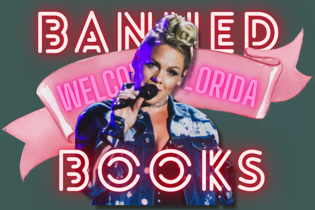 Pink to hand out banned books at concerts