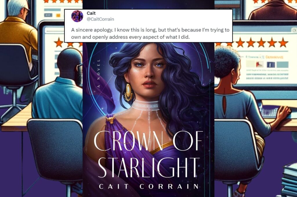 Cait Corrain admits to review bombing, a notable event in the publishing industry in 2023